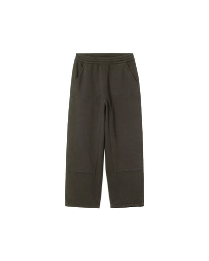 Double Knee Sweat Pant Olive Stone Washed