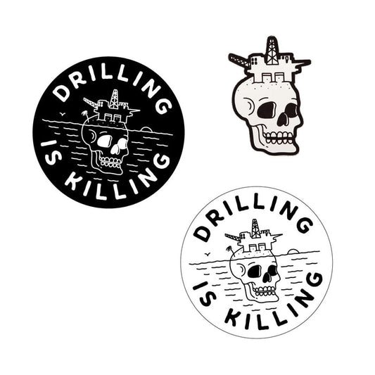#DrillingIsKilling Sticker Pack