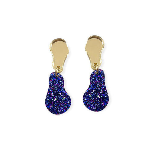 Drip ‘n’ Drops - golden/blue glitter