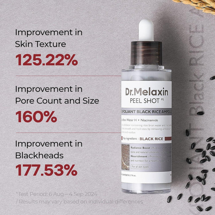 Dr.Melaxin Peel Shot Exfoliant Black Rice Ampoule 80 mL