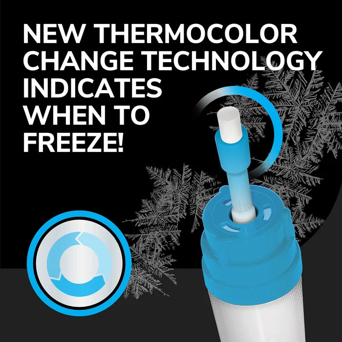Wart remover applicator with ThermoColor change indicator for when to freeze