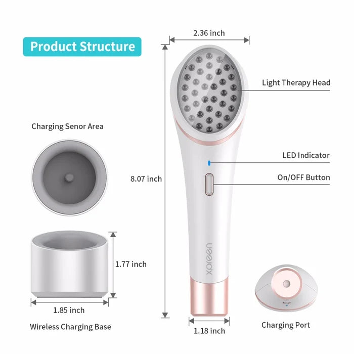EELHOE Wireless Acne Red Light Therapy Device – Blue & Red LED Acne & Imperfections Eraser EELHOE COSMETICS