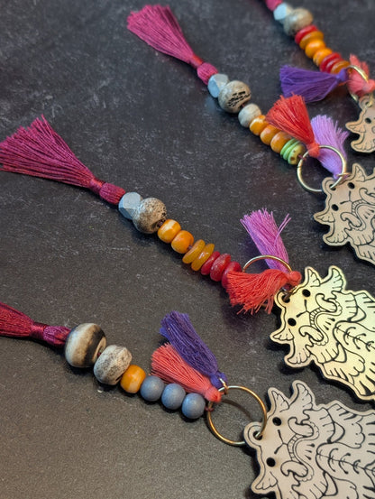 EFFIGY LEATHERETTE CHARM- GLOW OR RAINBOW SILVER