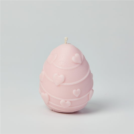 Egg Shaped Silicone Mold - Hearts & Swirly Lines