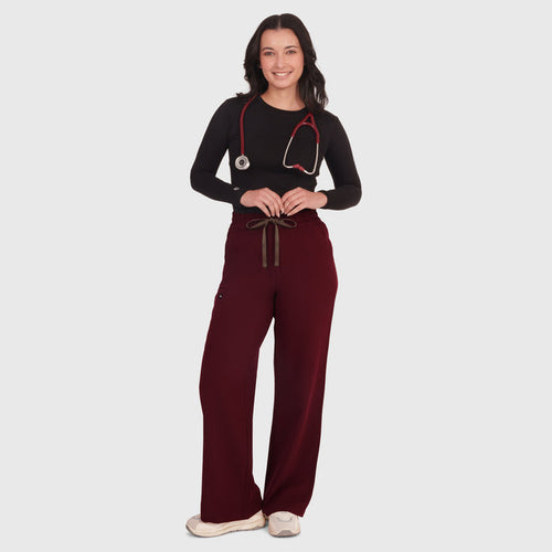 Elan High Waisted Wide-Leg Scrub Pant
