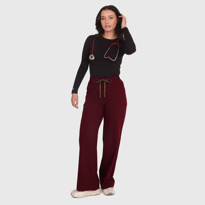 Elan High Waisted Wide-Leg Scrub Pant