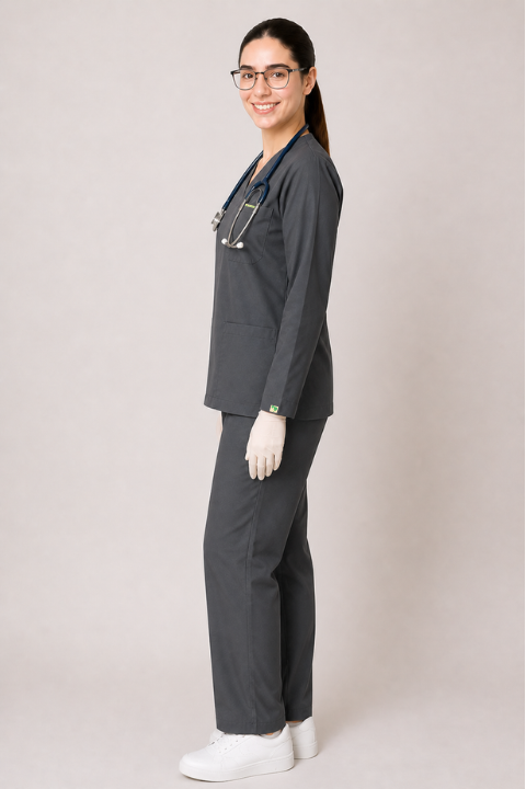 ELITE V NECK (GREY) WOMEN