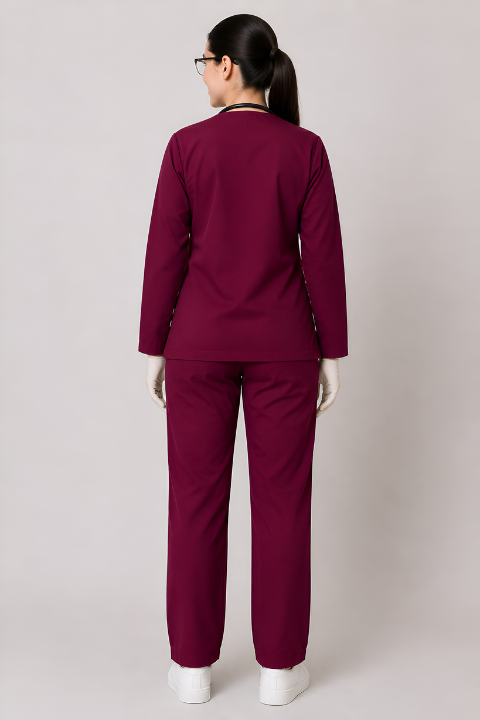 ELITE V NECK (MAROON) WOMEN