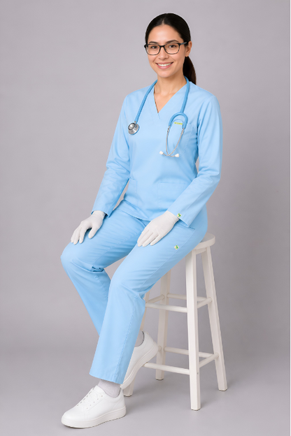 ELITE V NECK (SKY BLUE) WOMEN