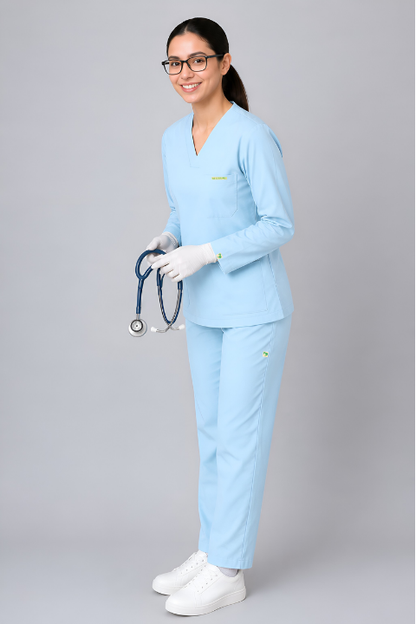ELITE V NECK (SKY BLUE) WOMEN