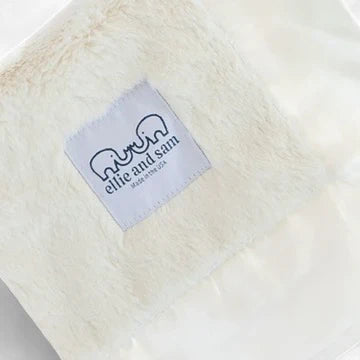 Ellie and Sam Luxury Satin Border Lovey-Ivory