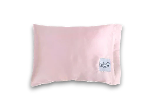 Ellie and Sam Satin Travel Pillow-Pink