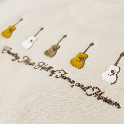 EMBROIDERED GUITAR CREWNECK SWEATSHIRT