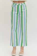 Entro Striped Straight Leg Pant