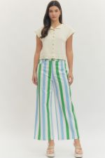 Entro Striped Straight Leg Pant