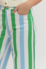 Entro Striped Straight Leg Pant