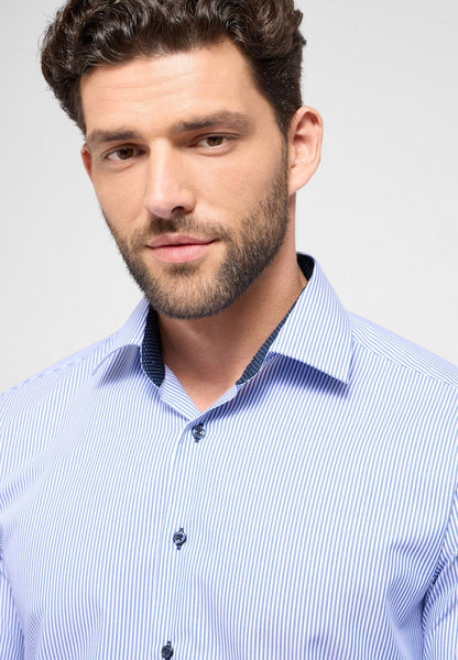 Eterna Modern Fit Shirt Blue Stripe 8992