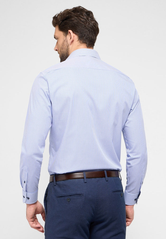 Eterna Modern Fit Shirt Blue Stripe 8992