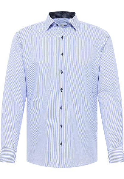 Eterna Modern Fit Shirt Blue Stripe 8992