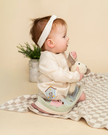 Farm House Baby Knit Tunic Dress (Organic Cotton) - Model