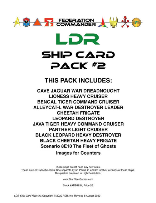 Federation Commander: LDR Ship Card Pack #2