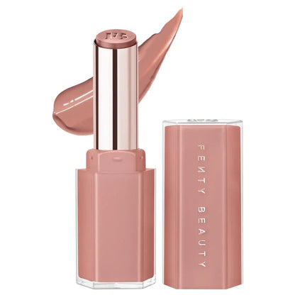 Fenty Beauty Gloss Bomb Stix high-shine lip gloss stick in various shades, featuring sleek packaging and vibrant color options.