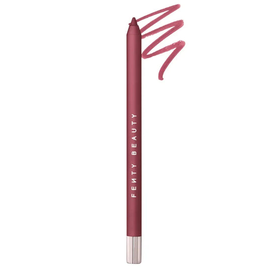 Fenty Beauty Trace'd Out Waterproof Lip Liner pencil in various shades, new in box, with sleek black packaging and product name visible.