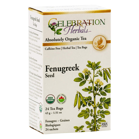 Box of Celebration Herbals Fenugreek Seed Tea - 24 Bags