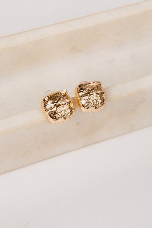Paloma Textured Gold Stud Earrings