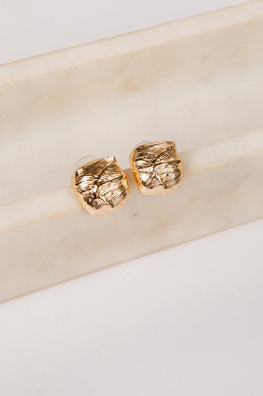 Paloma Textured Gold Stud Earrings