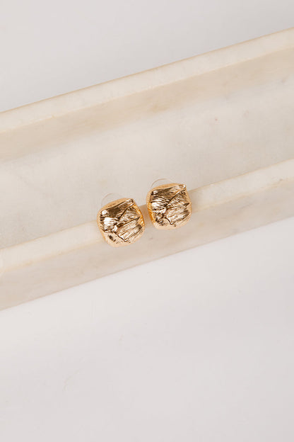 Paloma Textured Gold Stud Earrings