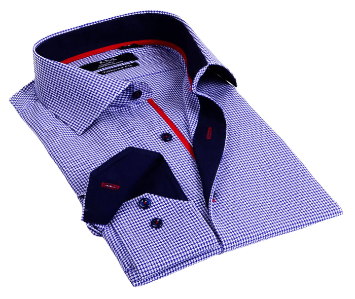 Fitted Button-Up Shirt w/Contrast Trimming - Final Sale