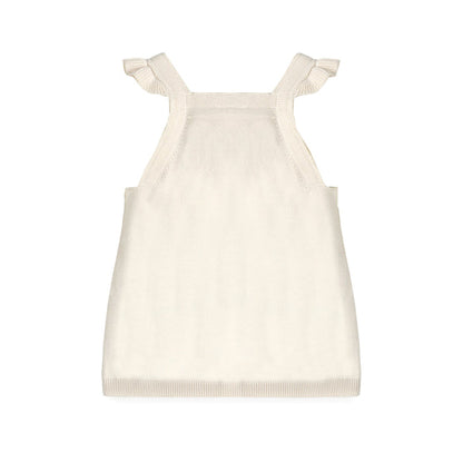 Floral Embroidered Baby Knit Tunic Dress Back (Organic Cotton)