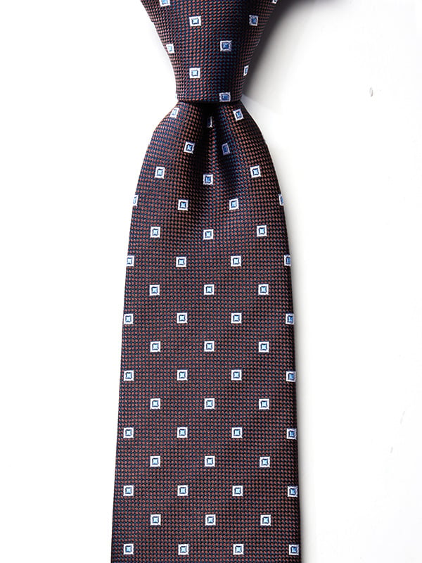 Florentine Minimal Dark Brown Silk Tie