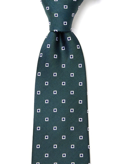 Florentine Minimal Dark Green Silk Tie