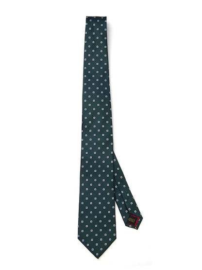 Florentine Minimal Dark Green Silk Tie