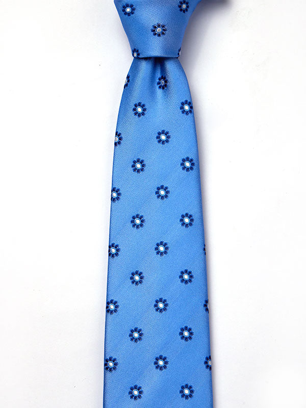 Florentine Minimal Light Blue Silk Tie