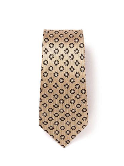 Florentine Minimal Medium Beige Silk Tie