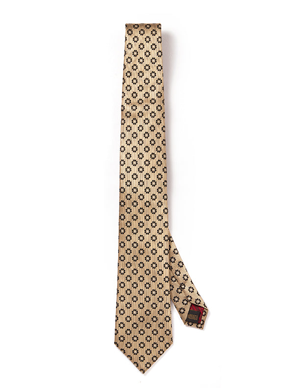 Florentine Minimal Medium Beige Silk Tie