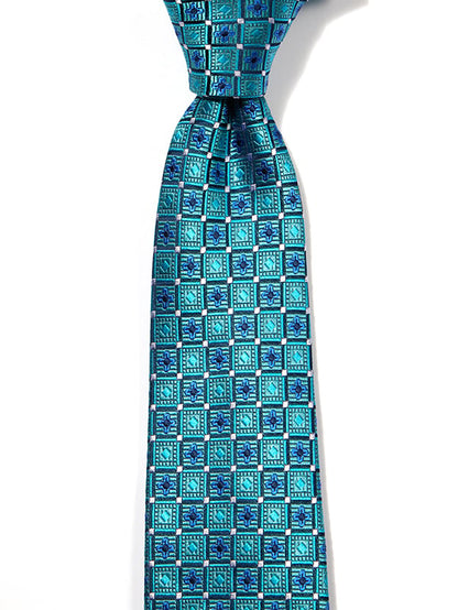 Florentine Minimals Dark Turquoise Silk Tie