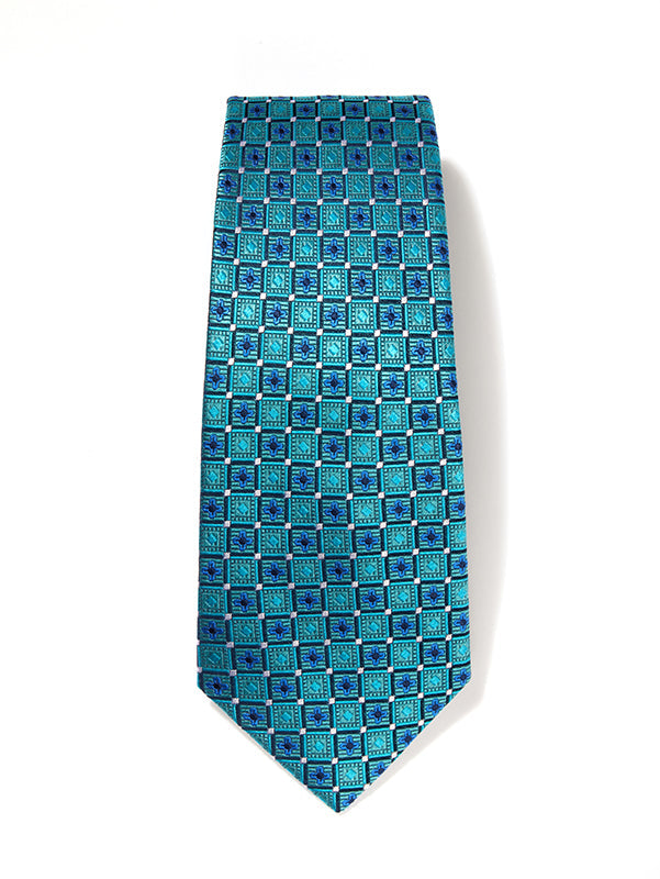 Florentine Minimals Dark Turquoise Silk Tie