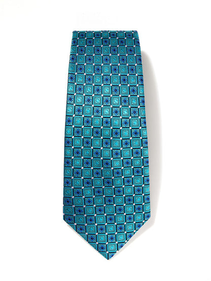 Florentine Minimals Dark Turquoise Silk Tie