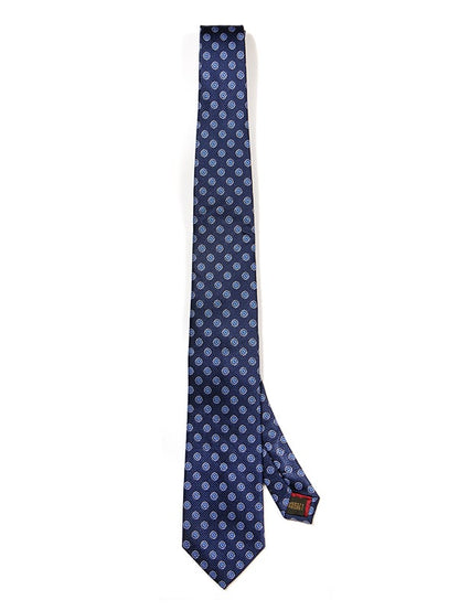 Florentine Minimals Navy Silk Tie