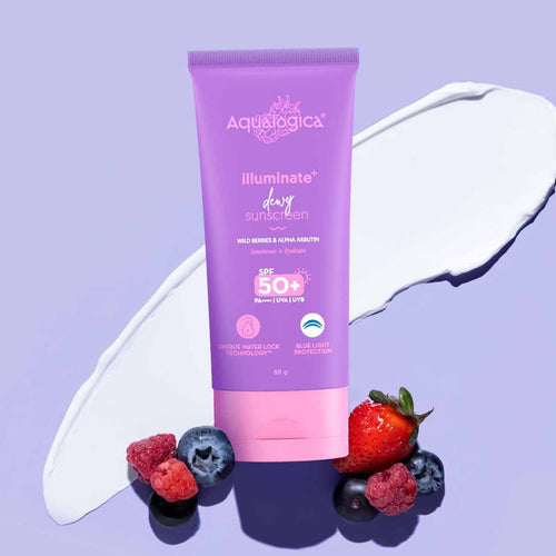 FREEBIE - Illuminate+ Dewy Sunscreen SPF 50+ PA++++  with Wild Berries & Alpha Arbutin -  80 g