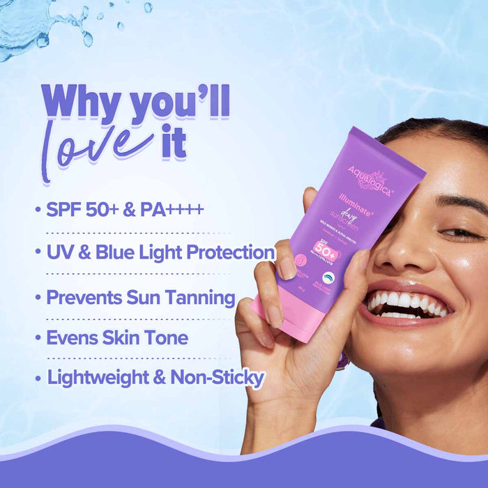 FREEBIE - Illuminate+ Dewy Sunscreen SPF 50+ PA++++  with Wild Berries & Alpha Arbutin -  80 g