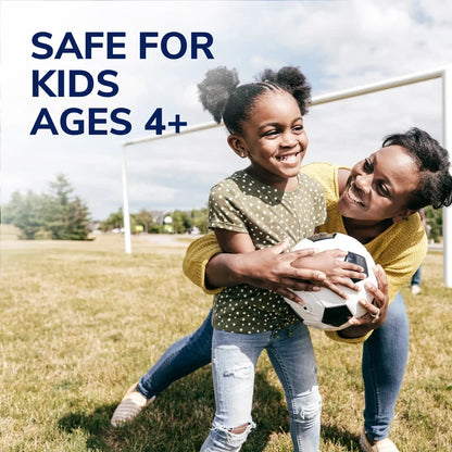 Freeze Away Max™ Wart Remover shown with family, child safety message