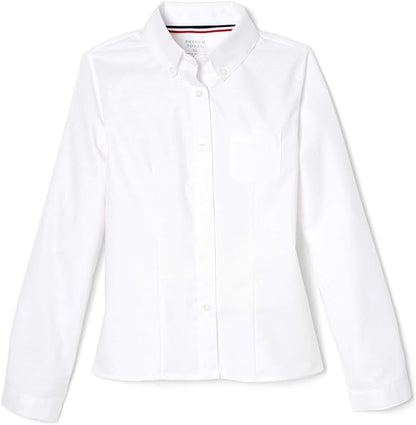 French Toast Girls Long Sleeve Oxford Blouse