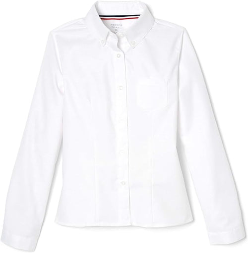 French Toast Girls Long Sleeve Oxford Blouse