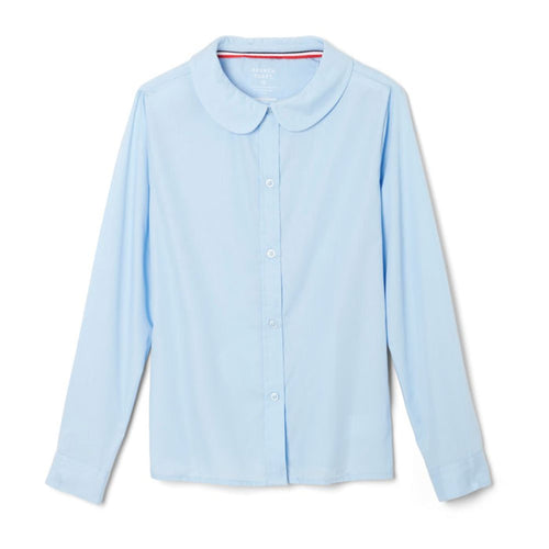 French Toast Girls Long Sleeve Peter Pan Collar Blouse