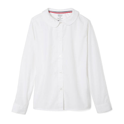 French Toast Girls Plus Long Sleeve Peter Pan Collar Blouse